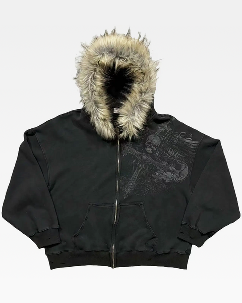 Fur Hood Hoodie | Y2K Fusion