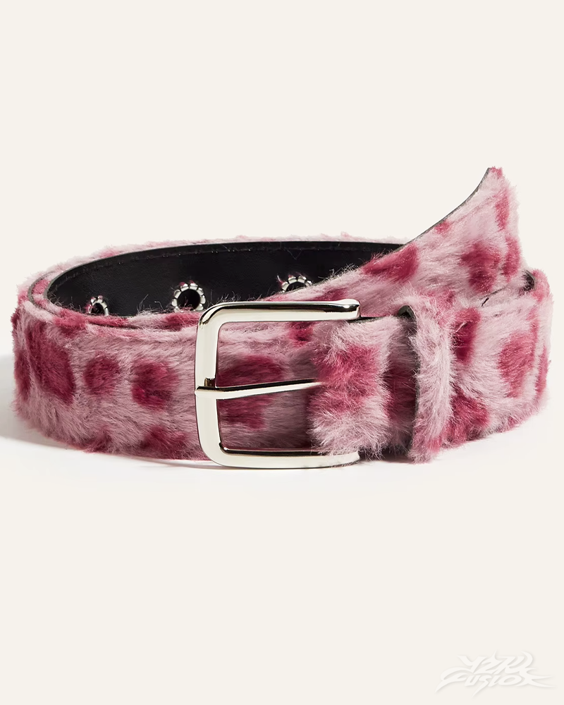 Fur Leopard Belt