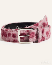 Fur Leopard Belt