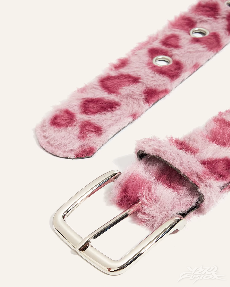 Fur Leopard Belt