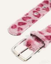 Fur Leopard Belt
