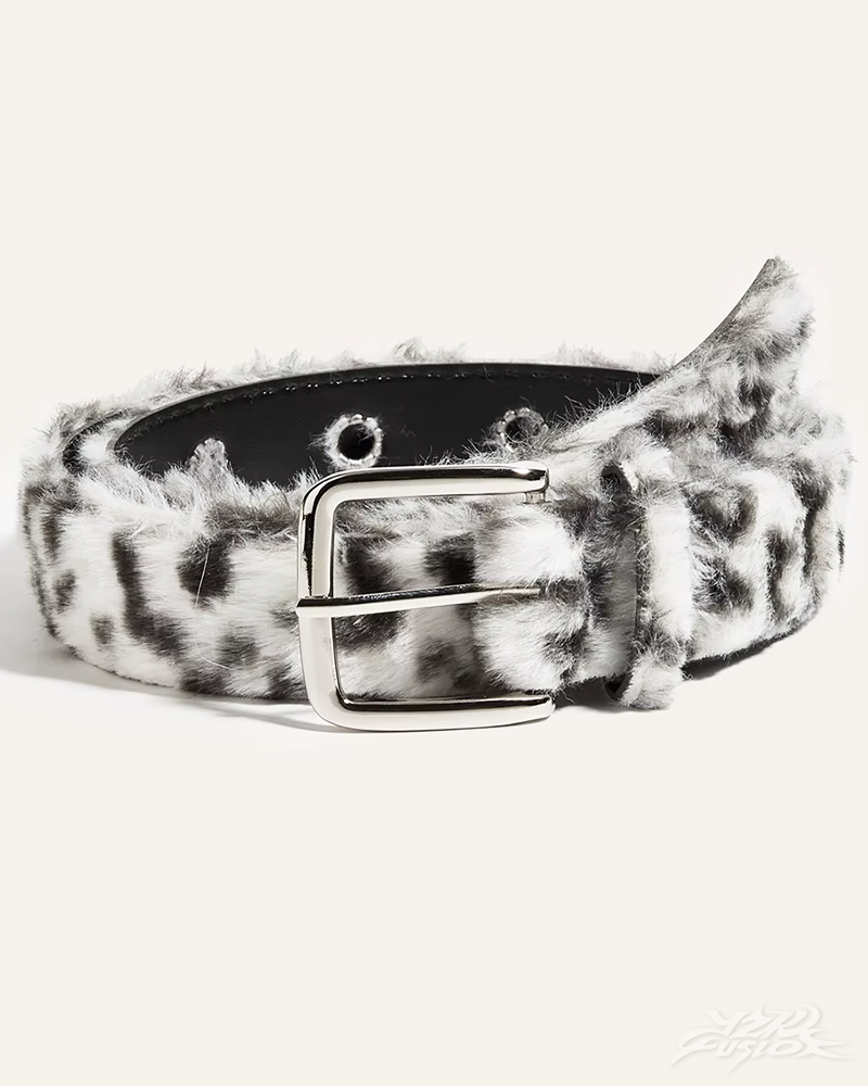 Fur Leopard Belt