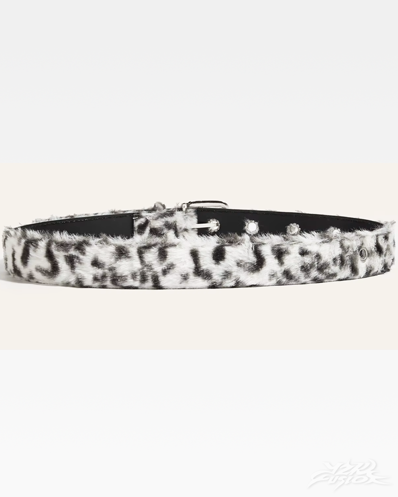 Fur Leopard Belt