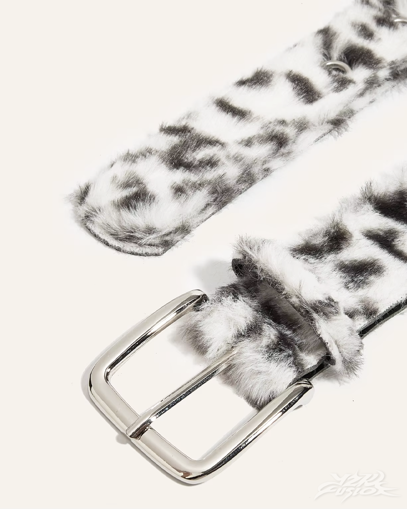 Fur Leopard Belt