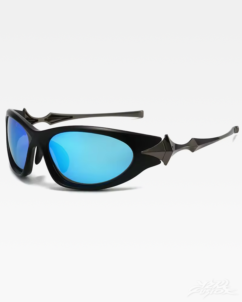 Futurystyczne okulary Y2K