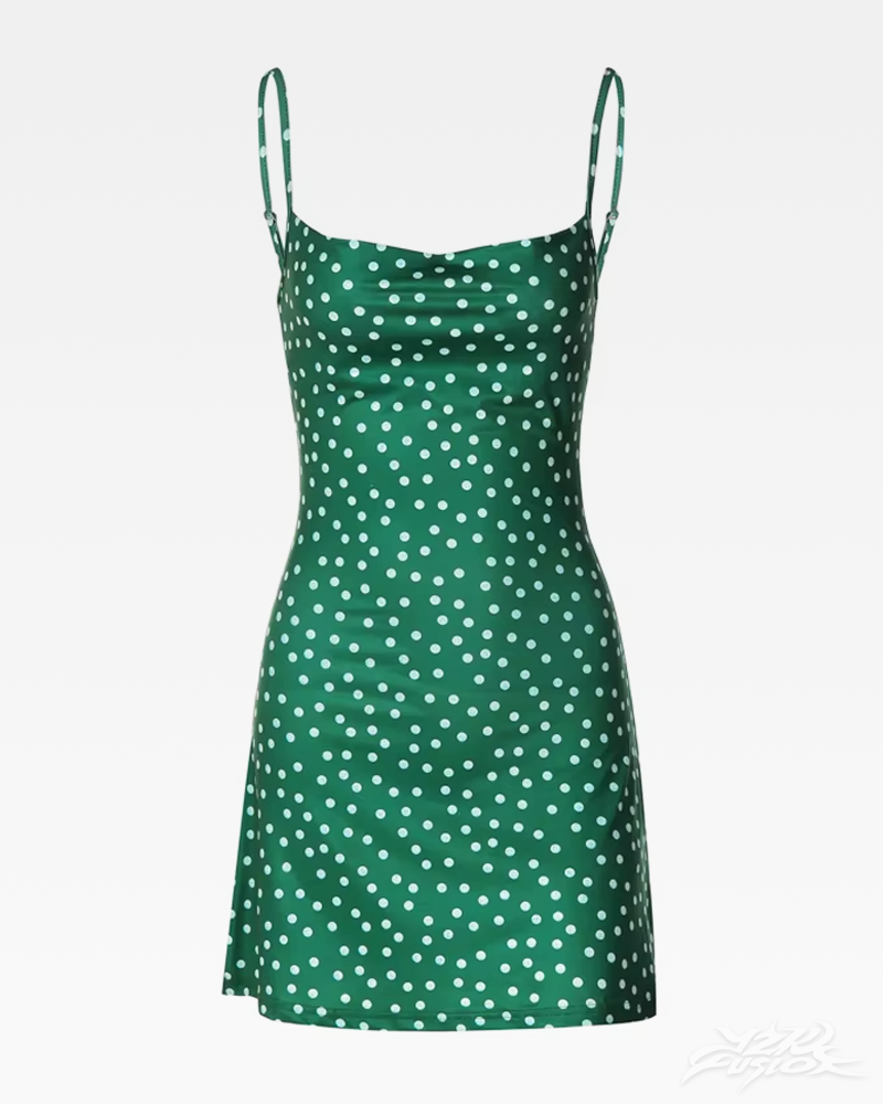 Green Polka Dot Slip Dress