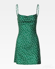 Green Polka Dot Slip Dress