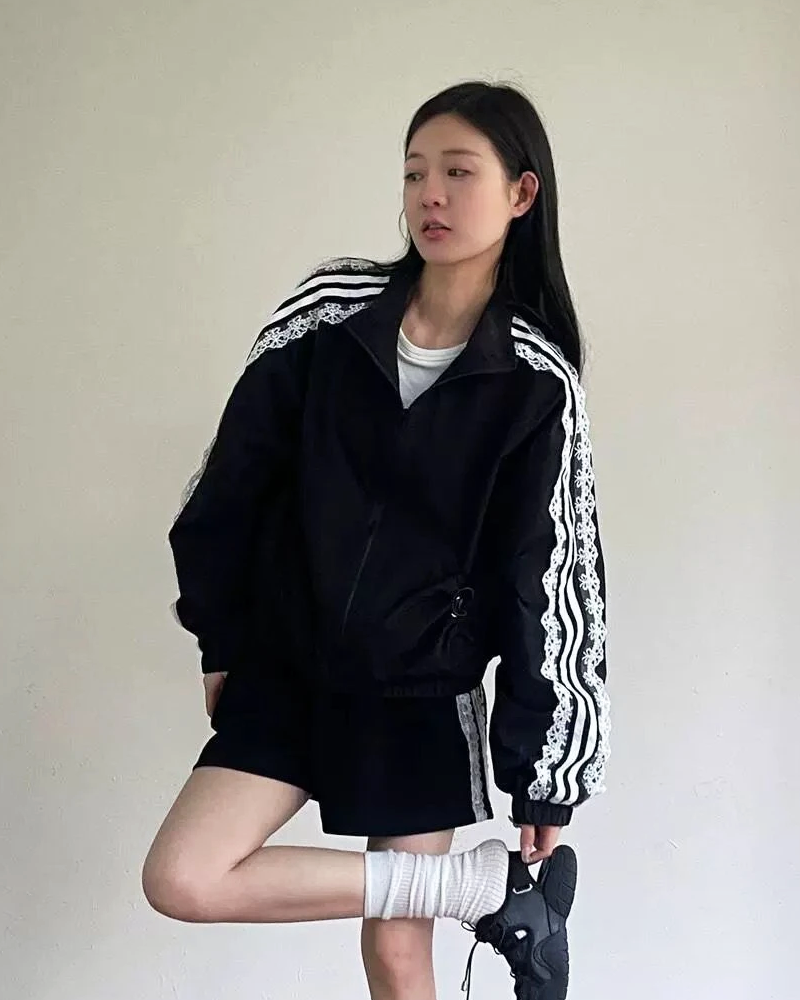 Lace Track Jacket | Y2K Fusion Lace Track Jacket | Y2K Fusion