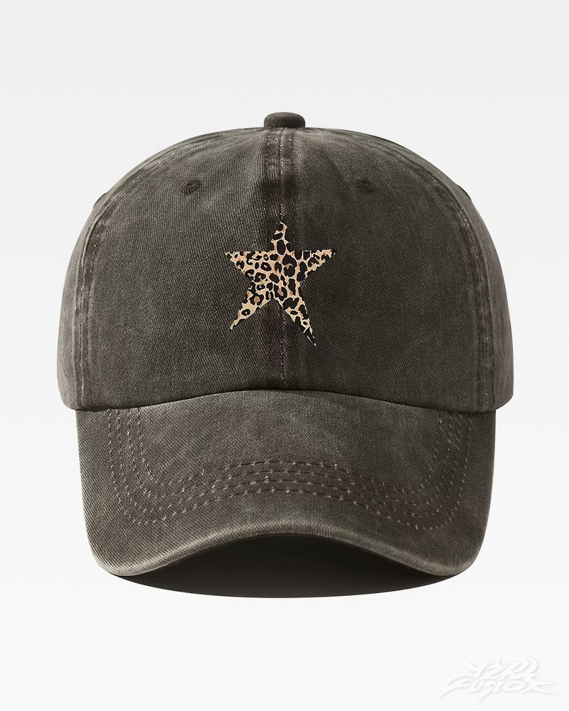 Casquette étoile léopard