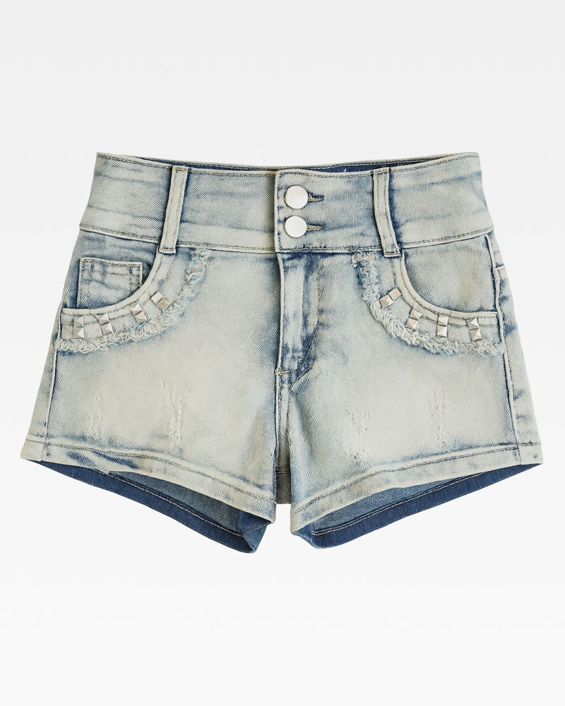 Short jean taille basse femme