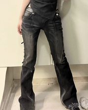 Low Rise Flare Jeans Y2K