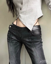 Low Rise Flare Jeans Y2K