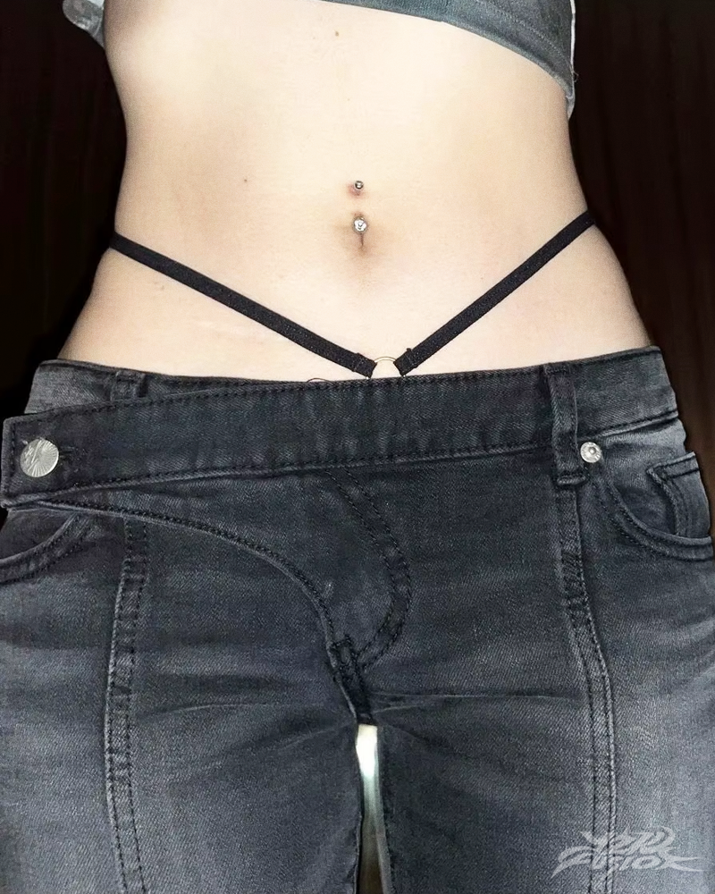 Low Rise Flare Jeans Y2K