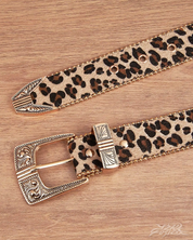 Mens Leopard Print Belt