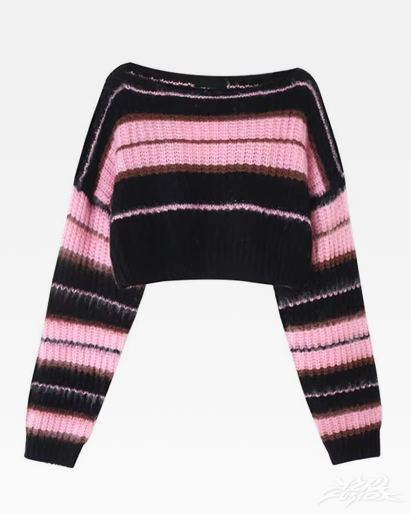 Pink And Black Sweater