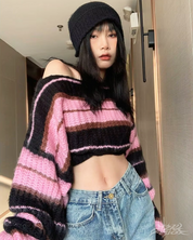 Pink And Black Sweater
