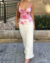 Pink Floral Cami Top