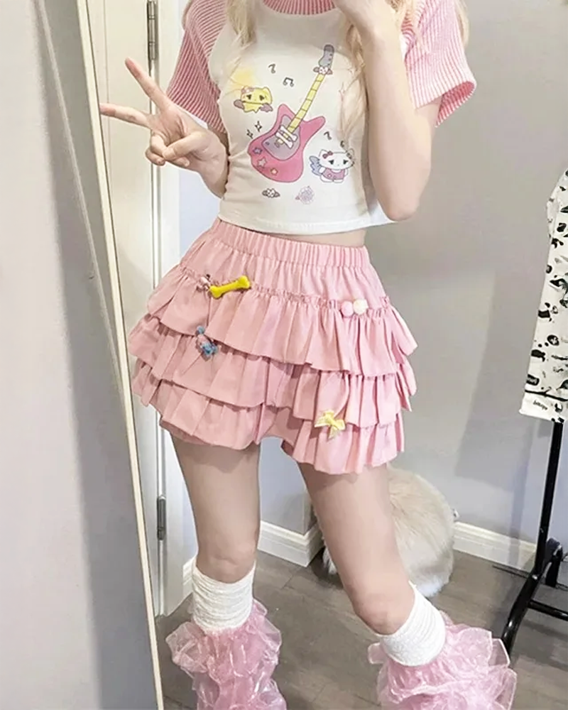 Pink Ruffle Skirt​