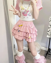 Pink Ruffle Skirt​