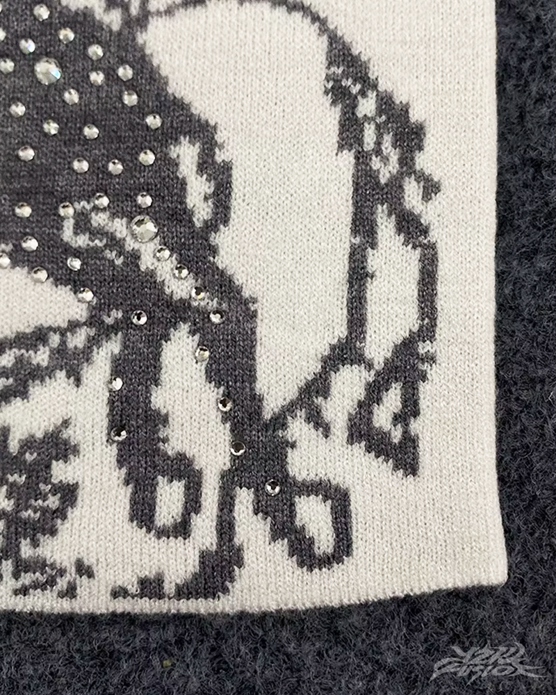 Beanie Y2K z cyrkoniami
