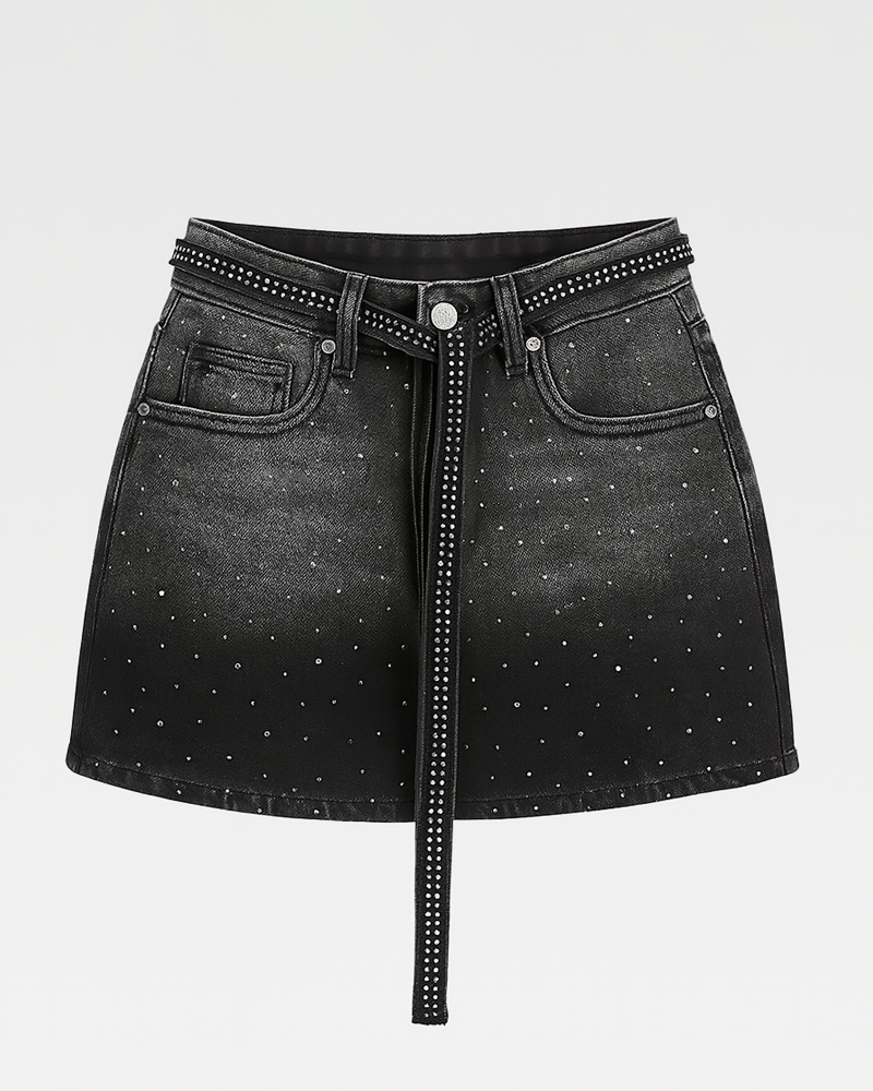 Jeansrock mit Glitzer​