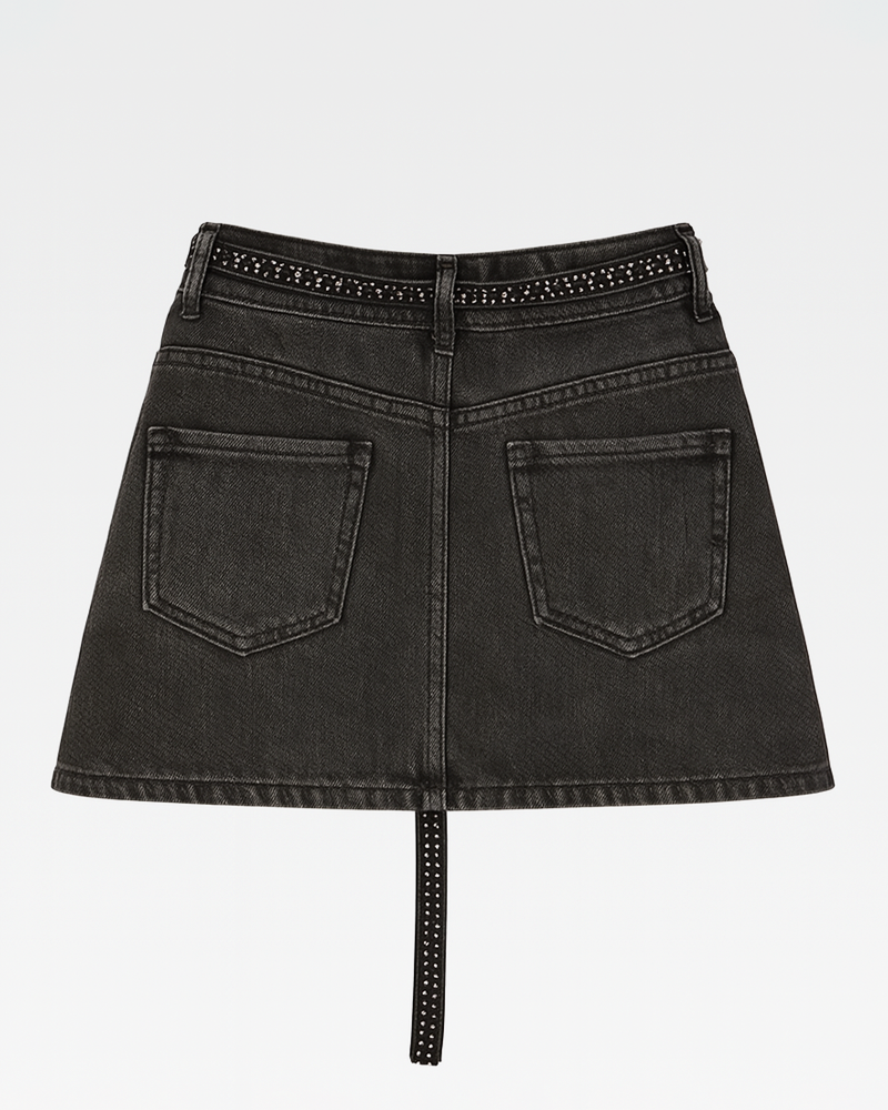 Jeansrock mit Glitzer​