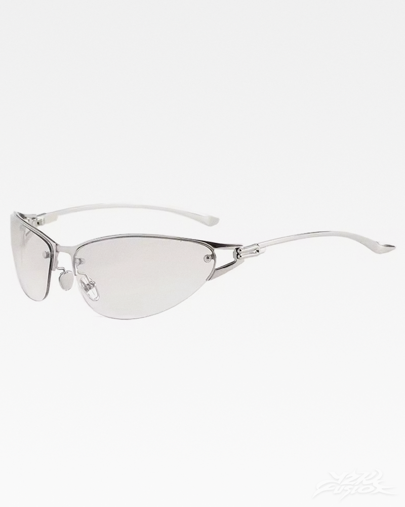 Lunettes de soleil ovales sans monture