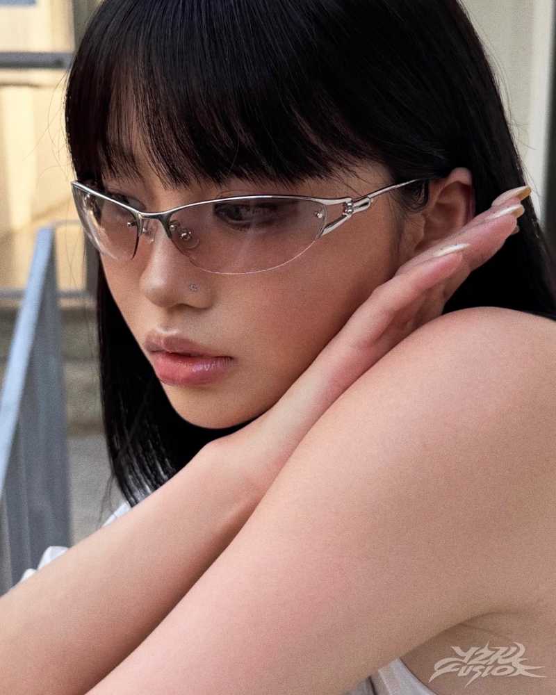 Lunettes de soleil ovales sans monture