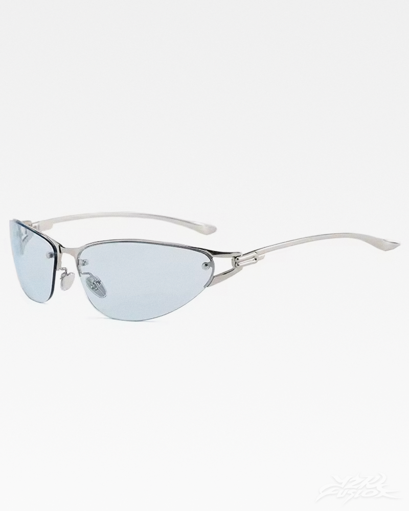 Lunettes de soleil ovales sans monture