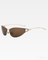 Lunettes de soleil ovales sans monture