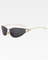 Lunettes de soleil ovales sans monture