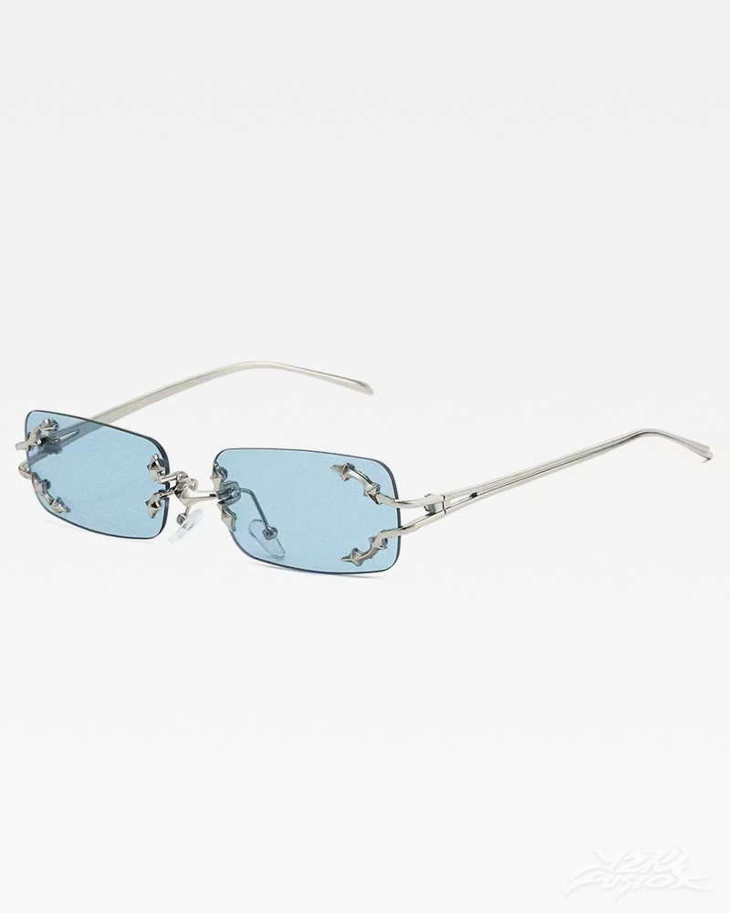 Rimless Rectangle Sunglasses Y2K