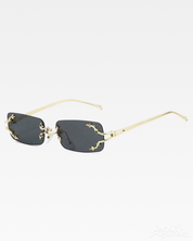 Rimless Rectangle Sunglasses Y2K
