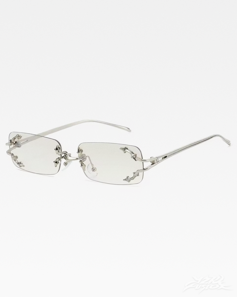 Rimless Rectangle Sunglasses Y2K