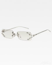 Rimless Rectangle Sunglasses Y2K