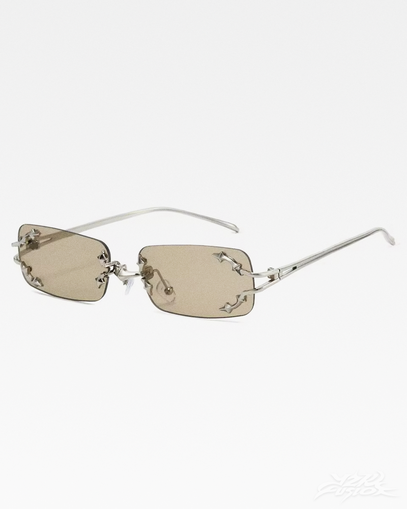 Rimless Rectangle Sunglasses Y2K