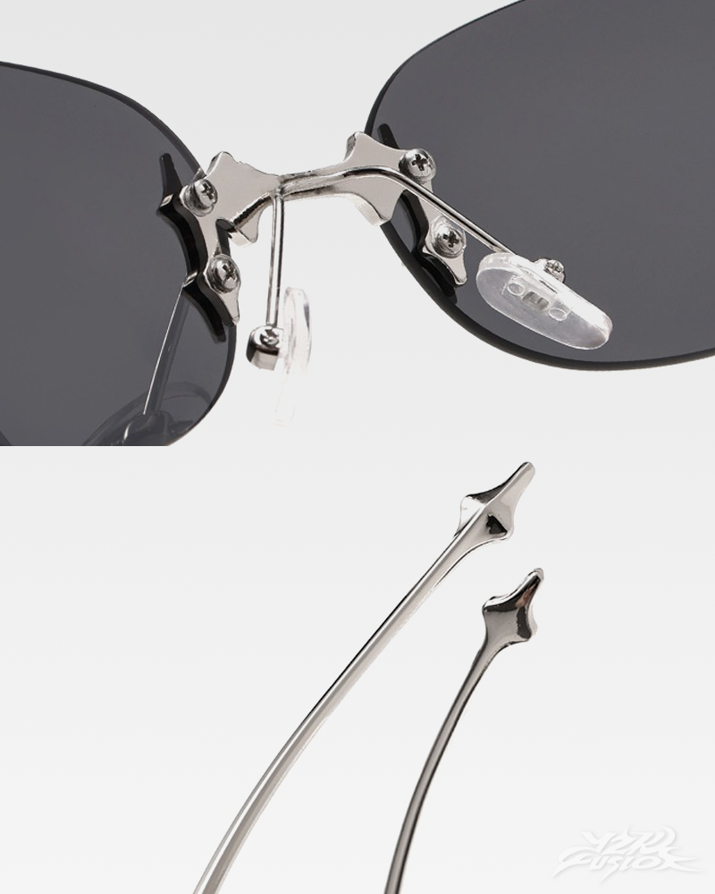 Lunettes de soleil sans monture Y2K