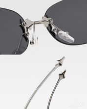 Lunettes de soleil sans monture Y2K