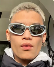 Lunette de soleil argenté​