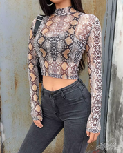 Top imprimé serpent