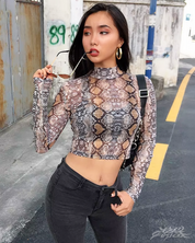 Top imprimé serpent