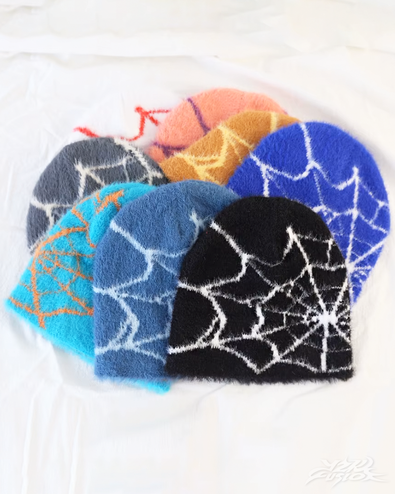 Spider Web Beanie Y2K