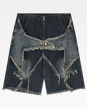 Spodenki jeansowe z gwiazdkami