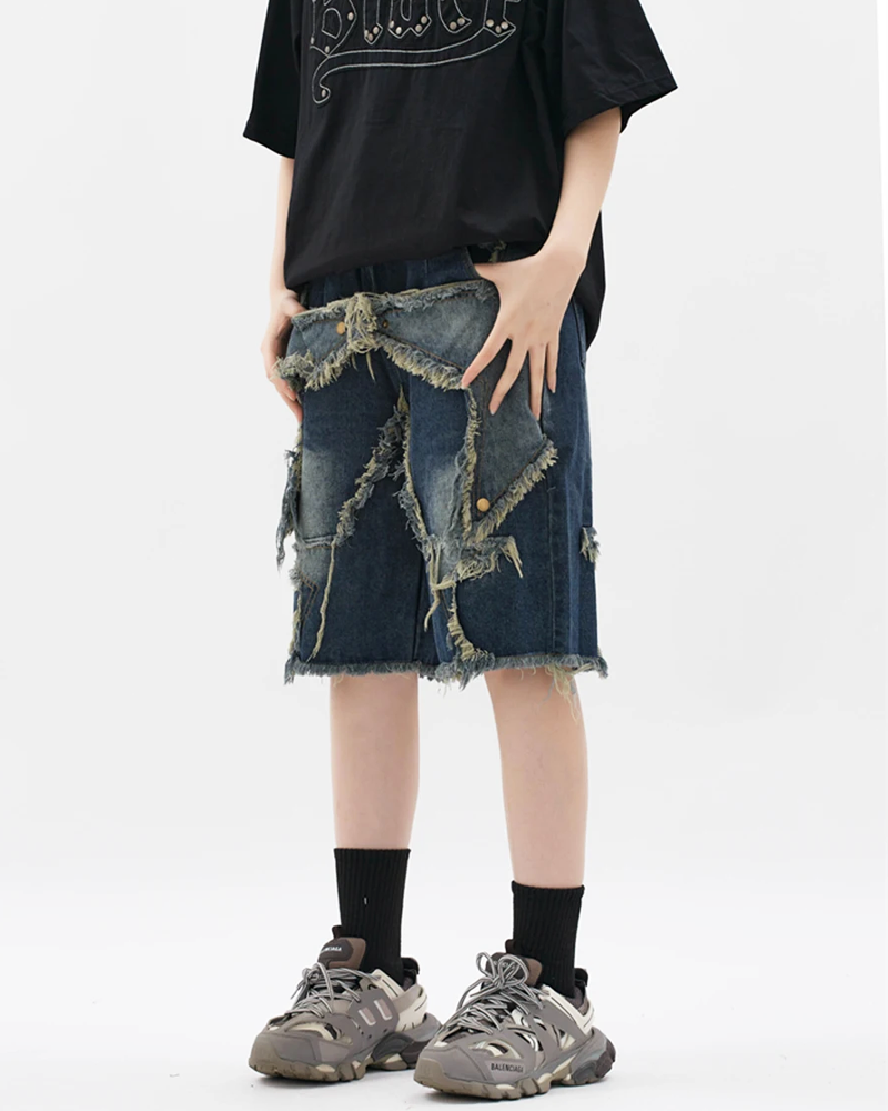 Spodenki jeansowe z gwiazdkami