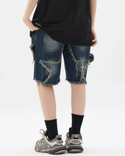 Spodenki jeansowe z gwiazdkami