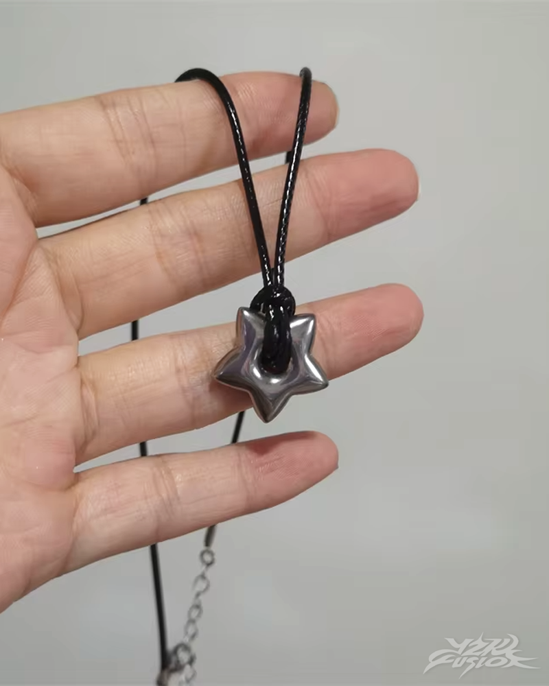 Collier étoile chunky Y2K