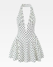 Abito bianco a pois
