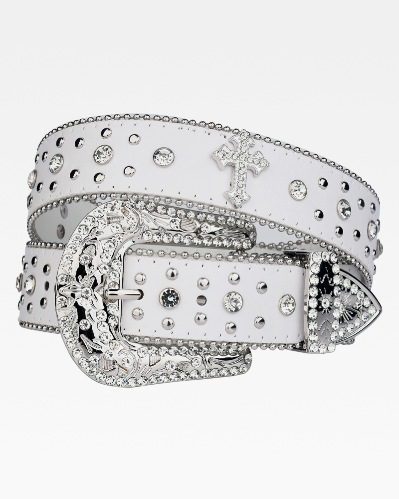 White Western Belt