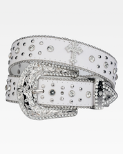 White Western Belt