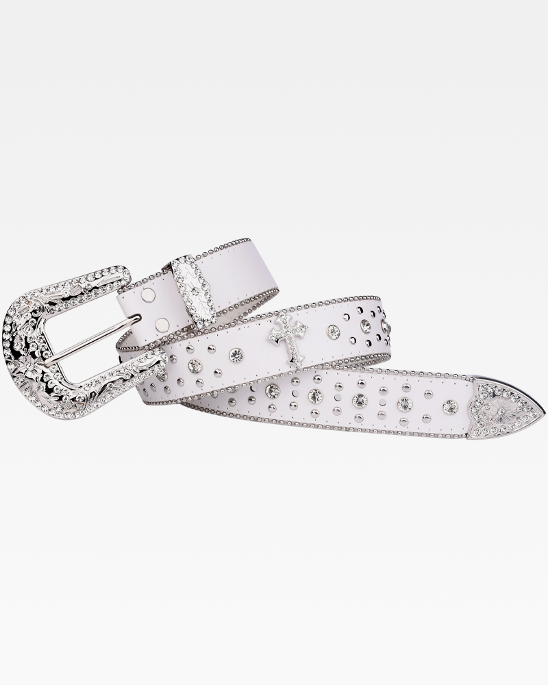 White Western Belt